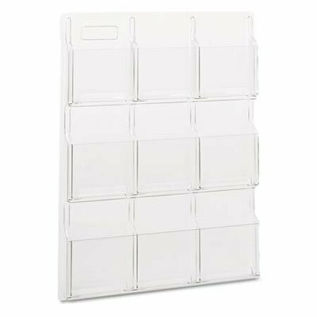 SAFCO Safco, REVEAL CLEAR LITERATURE DISPLAYS, 9 COMPARTMENTS, 30W X 2D X 36.75H, CLEAR 5603CL